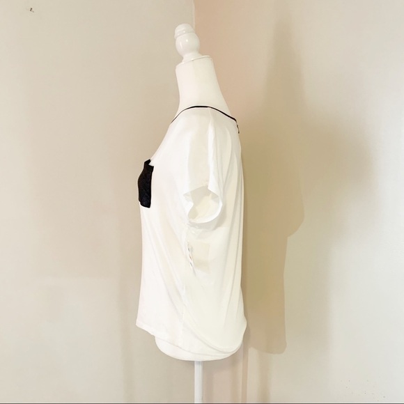 Bar III small white short sleeved tee - Picture 3 of 9